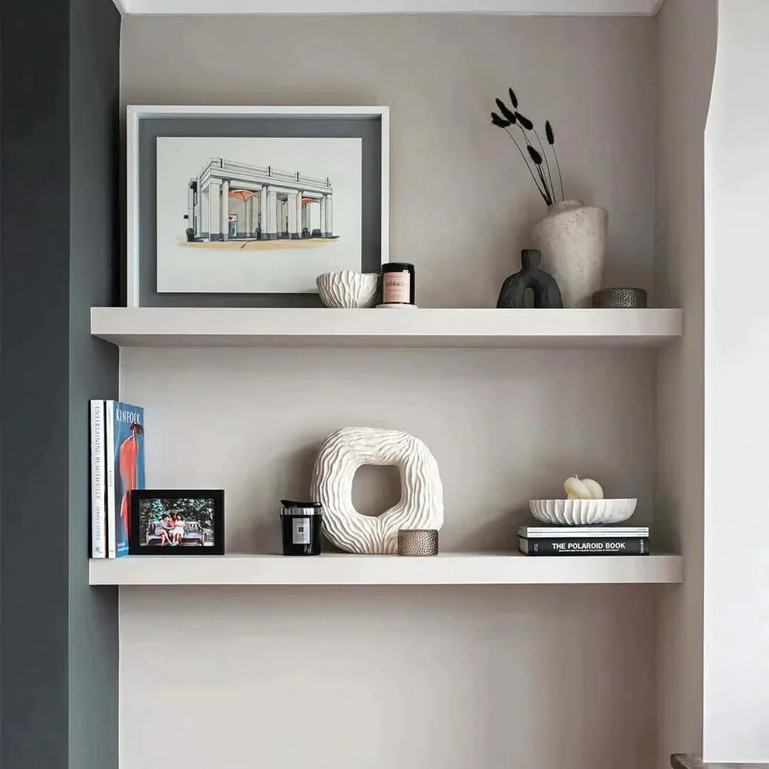 Paintable Alcove Floating Shelves - 93 cm by 25 cm