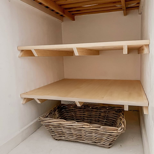 Pinewood Pantry Shelves - 101.5 cm by 40 cm
