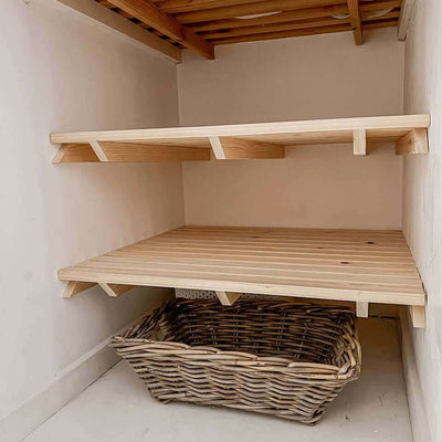 Airing Cupboard Wooden Slatted Shelves - 90 cm by 120 cm