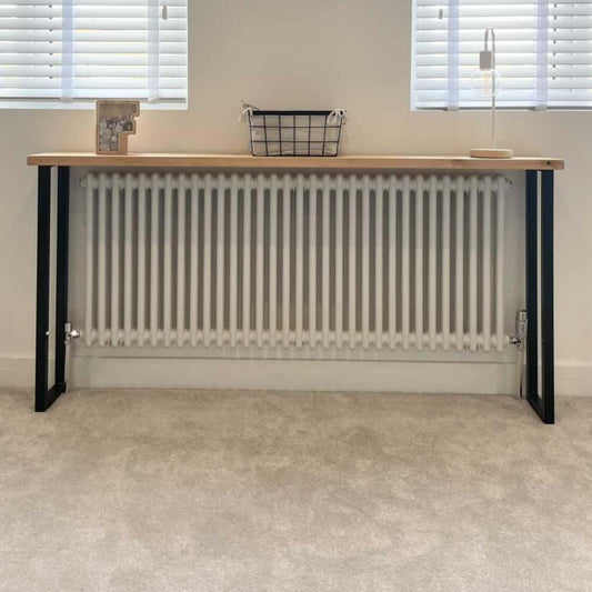 Rustic Radiator Cover with Box Legs - 93 cm by 15 cm