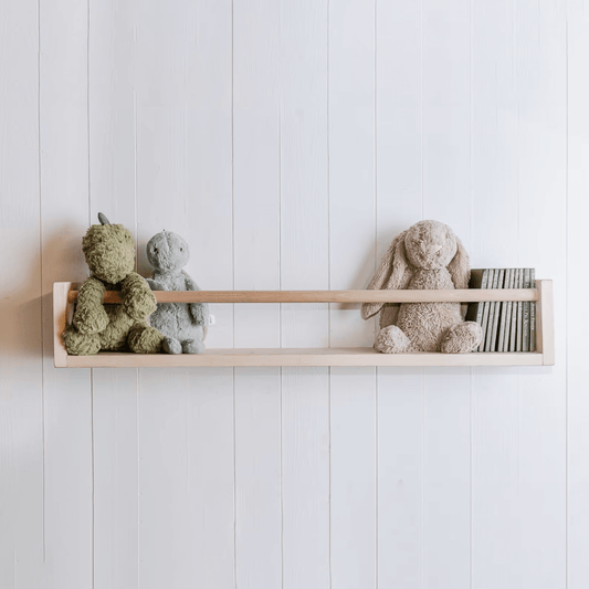 Reversible Kids Book Shelf with Rail - 30 cm by 14 cm