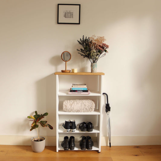 Wooden Shoe Rack Tall - 50 cm by 22 cm by 89 cm