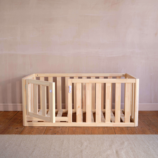 High Sided Toddler Floor Bed and Mattress Bundle