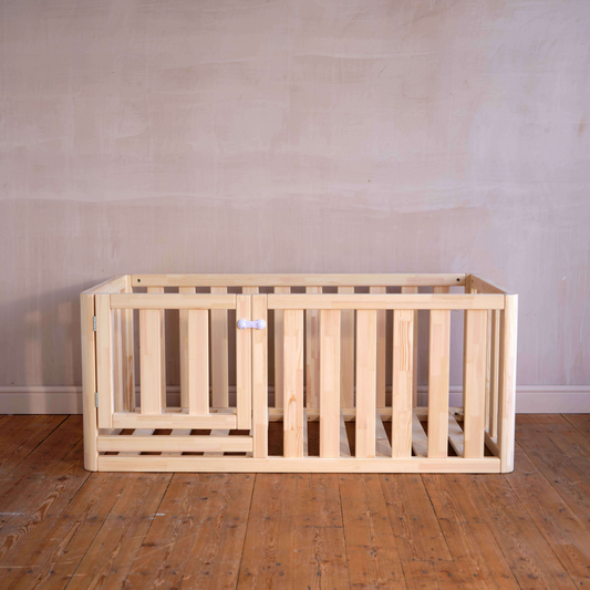 High Sided Toddler Floor Bed and Mattress Bundle
