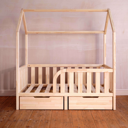 Toddler House Bed and Mattress Bundle