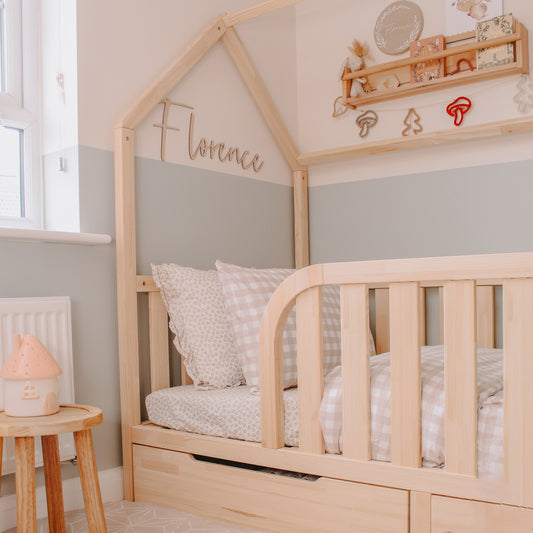 Toddler House Bed and Mattress Bundle