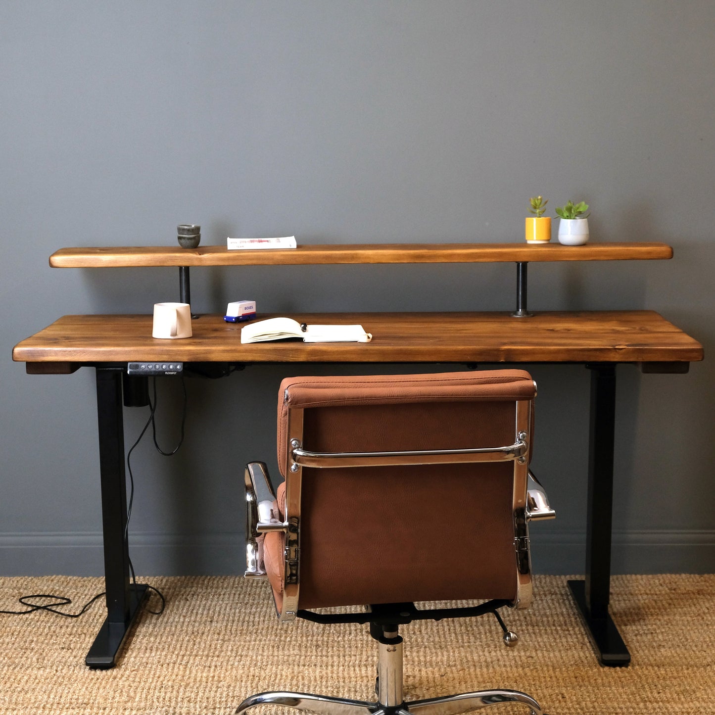 Adjustable Height Desk - Custom Sized - 120 cm by 55 cm