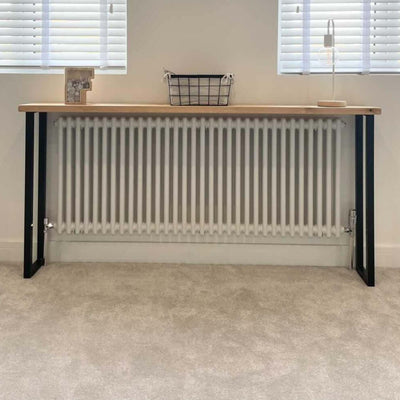 Rustic Radiator Cover with Box Legs - 92 cm by 15 cm