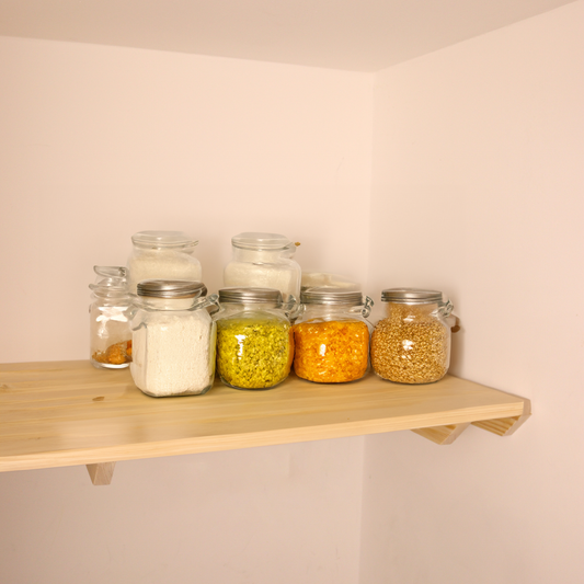 Solid Pinewood Pantry Shelves - 70 cm by 25 cm