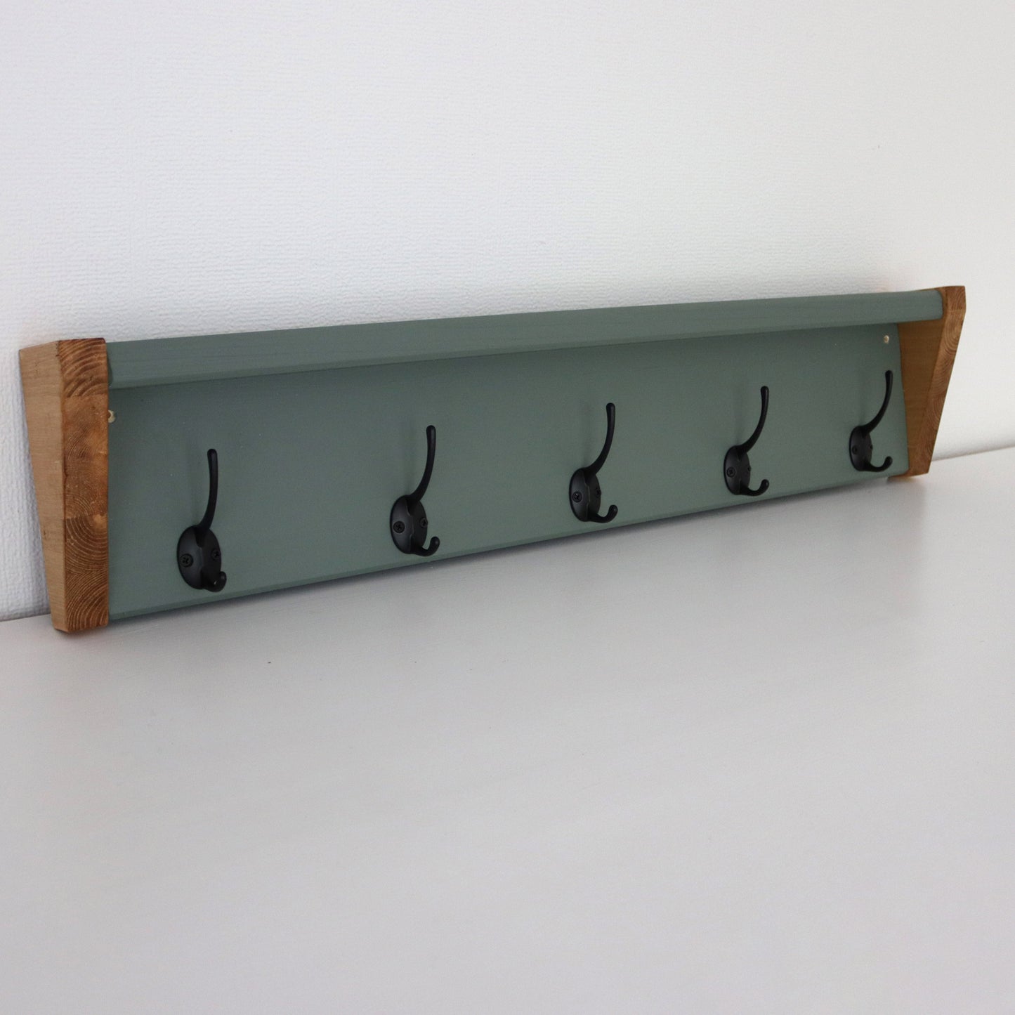 Wooden Coat Hook Rack - 50 cm by 8 cm by 17 cm