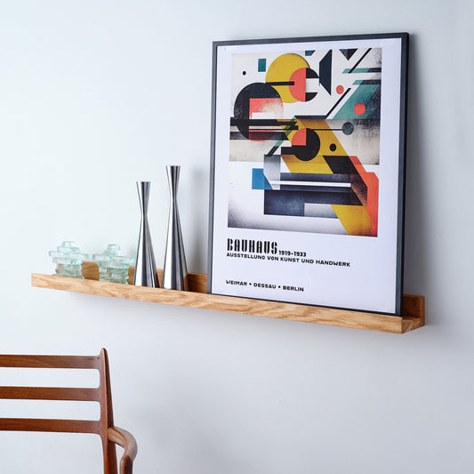 Solid Wood Picture Shelf - 70 cm by 10 cm