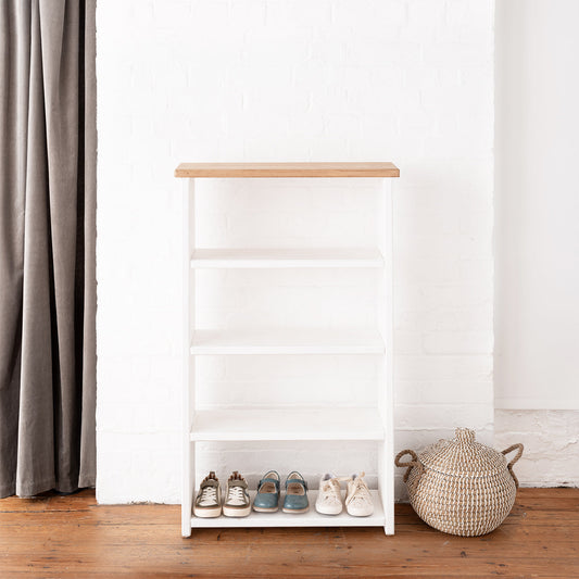Wooden Shoe Rack Tall - 55 cm by 22 cm by 106 cm
