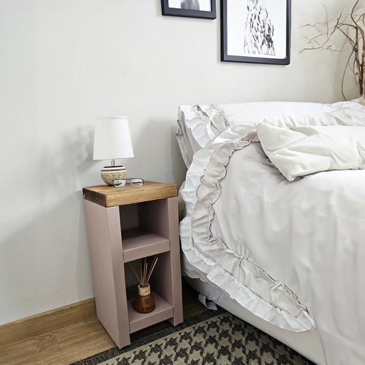 Wooden Bedside Table / Side Table - 22 cm by 22 cm by 59 cm