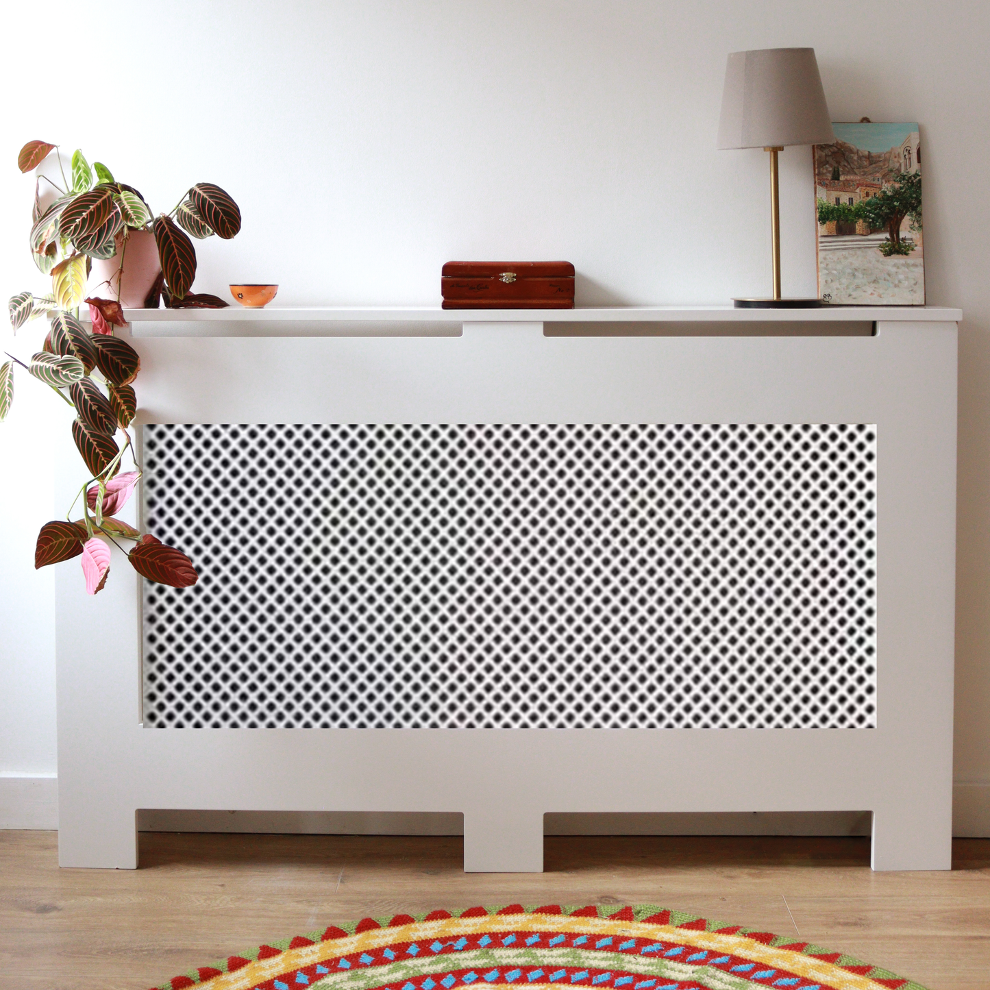 Custom Sized Radiator Cover: Diamond Front - 120 cm by 15 cm by 120 cm